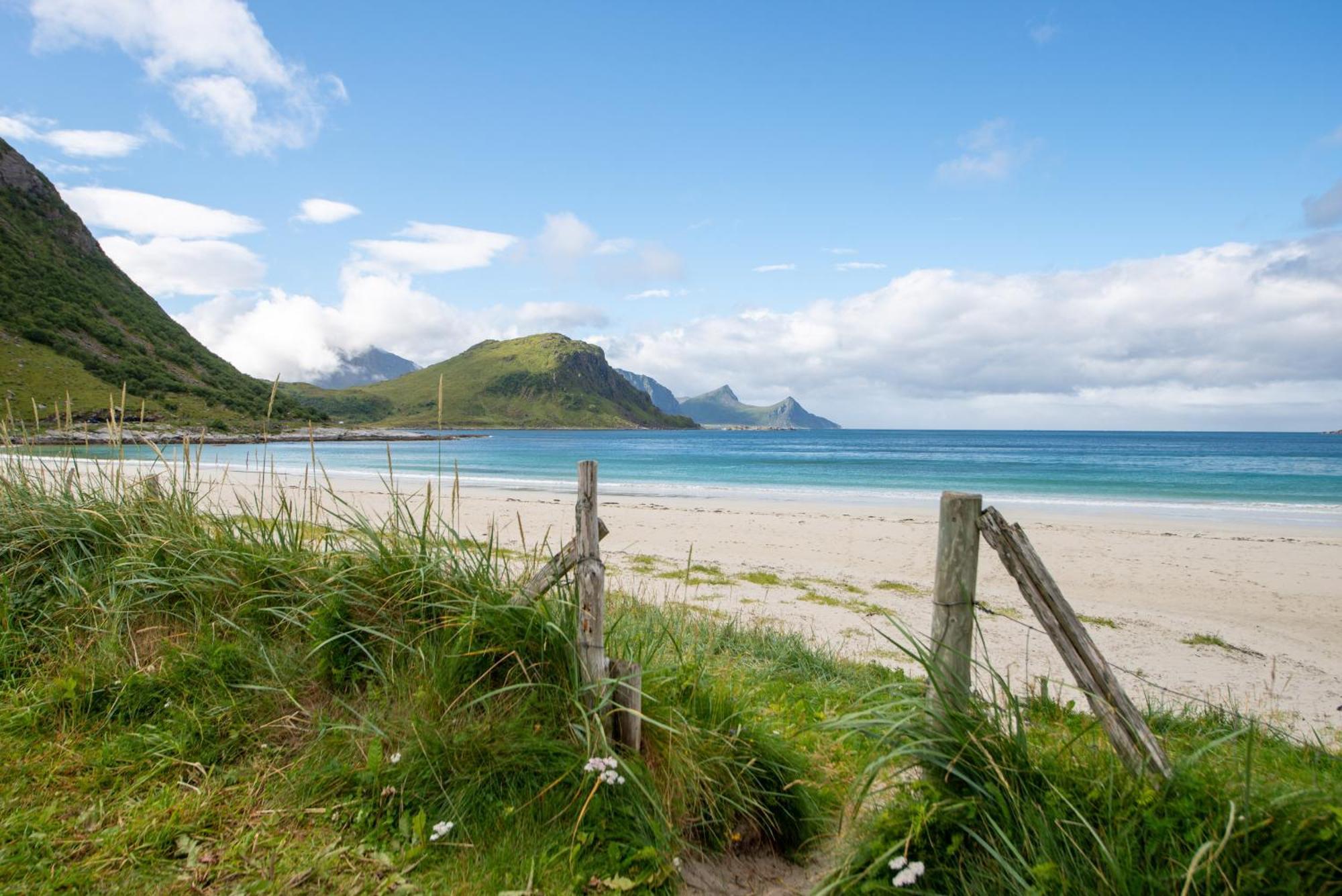 Haukland Beach Panorama Offersoya Zewnętrze zdjęcie